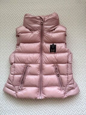 Mackage Cleo-T Girls Sz 6 Pink Down Puffer Vest Hooded Lightweight Coat